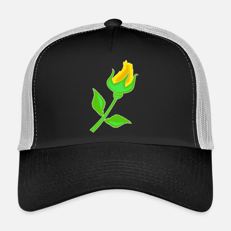 Rose in Gelb Trucker Cap
