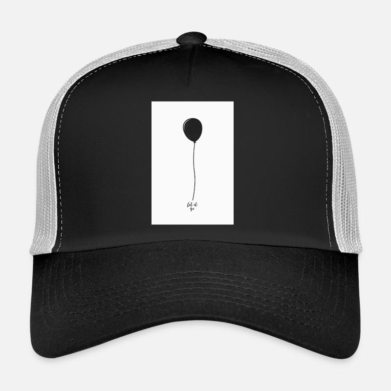 Let It Go Balloon Minimal Poster Trucker Cap