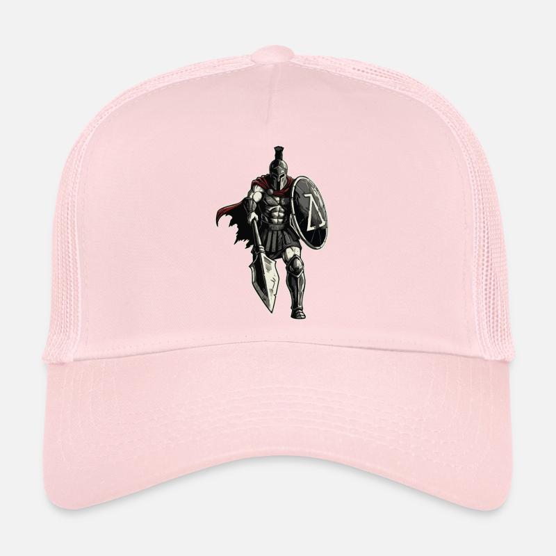 Veteran Spartan Combat Spear Shield Mascot Trucker Cap