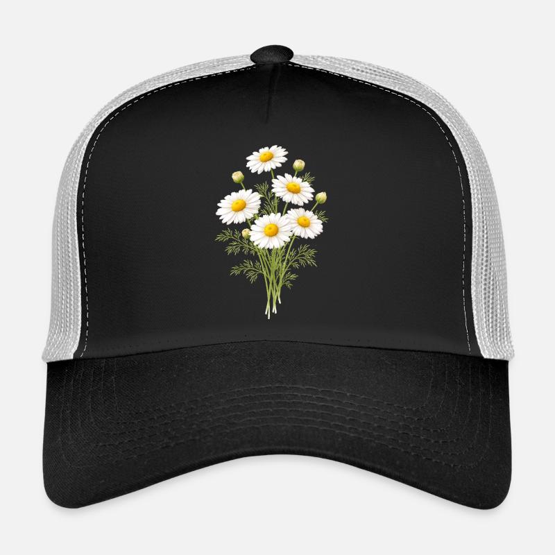 Illustration de fleurs de camomille Casquette trucker 