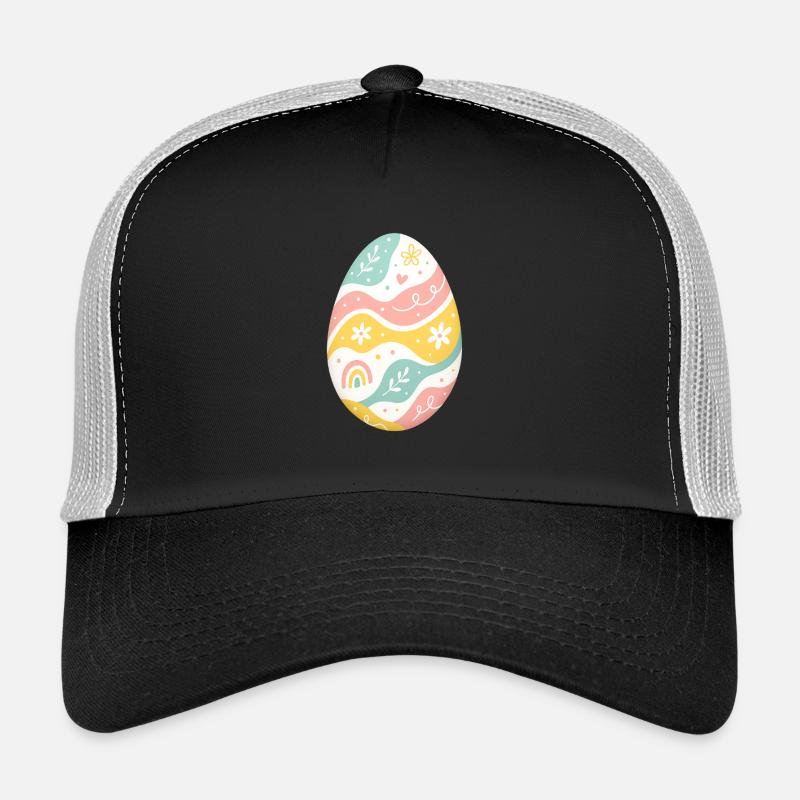 Pastel Easter Egg Pattern Trucker Cap