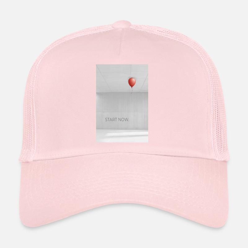 Affiche Commencez Maintenant avec Balloon Minimal Design Casquette trucker 