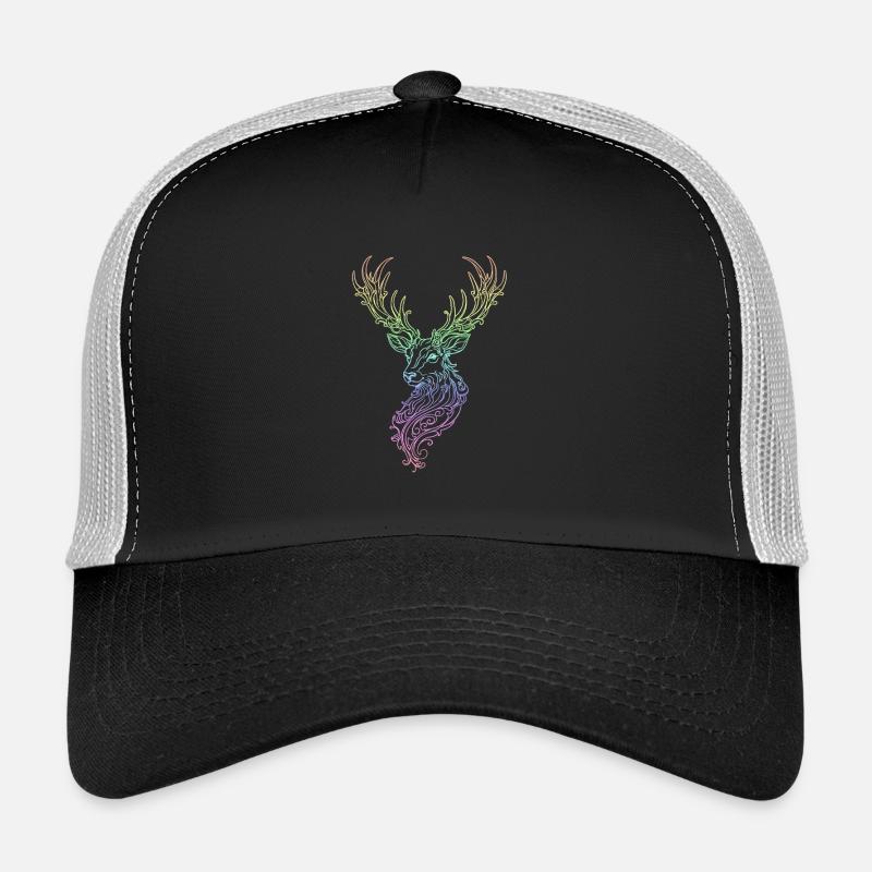 Deer Rainbow - Trucker Cap - black/stone grey