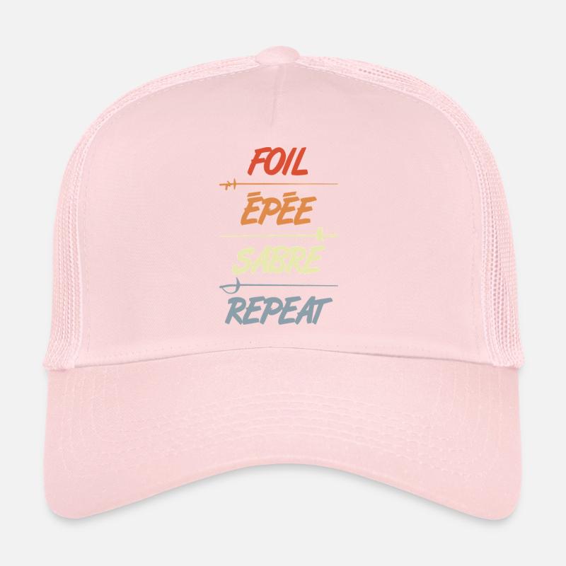 Répétition du sabre épée en feuille d’aluminium Casquette trucker 