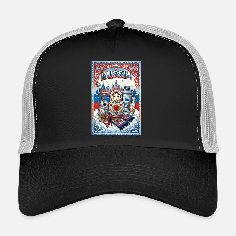 Russische Matroschka und Samowar Trucker Cap