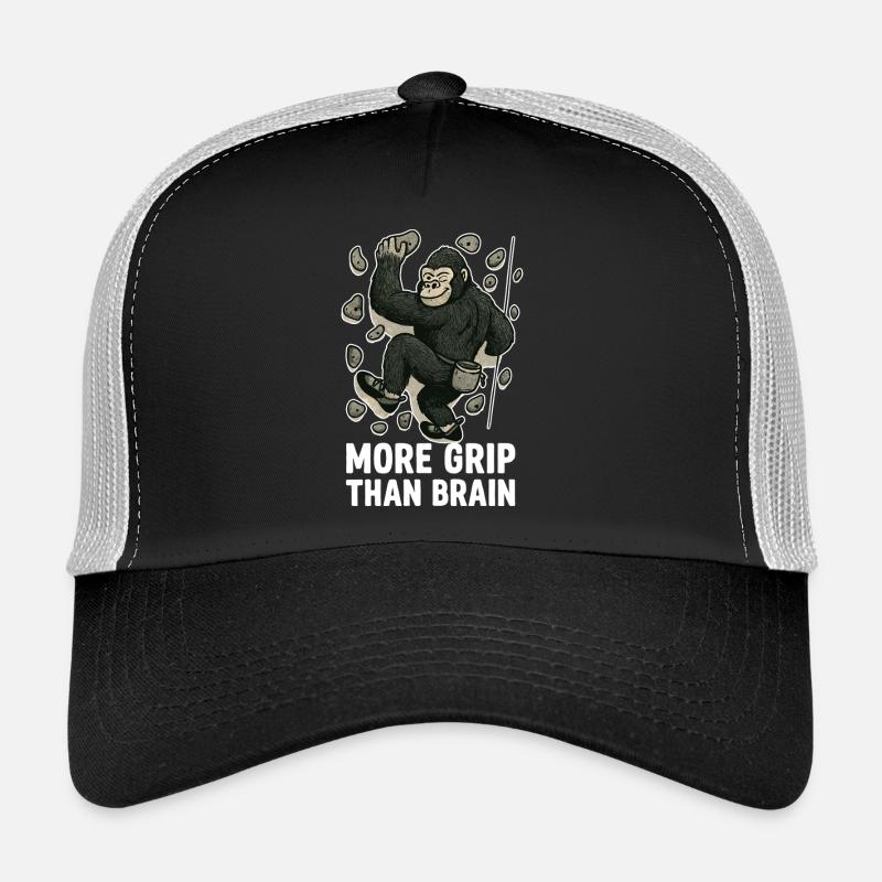 More Grip Than Brain – Gorilla beim Bouldern Trucker Cap
