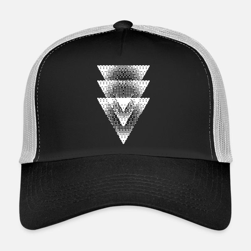 Halftone Triangle Cascade Trucker Cap