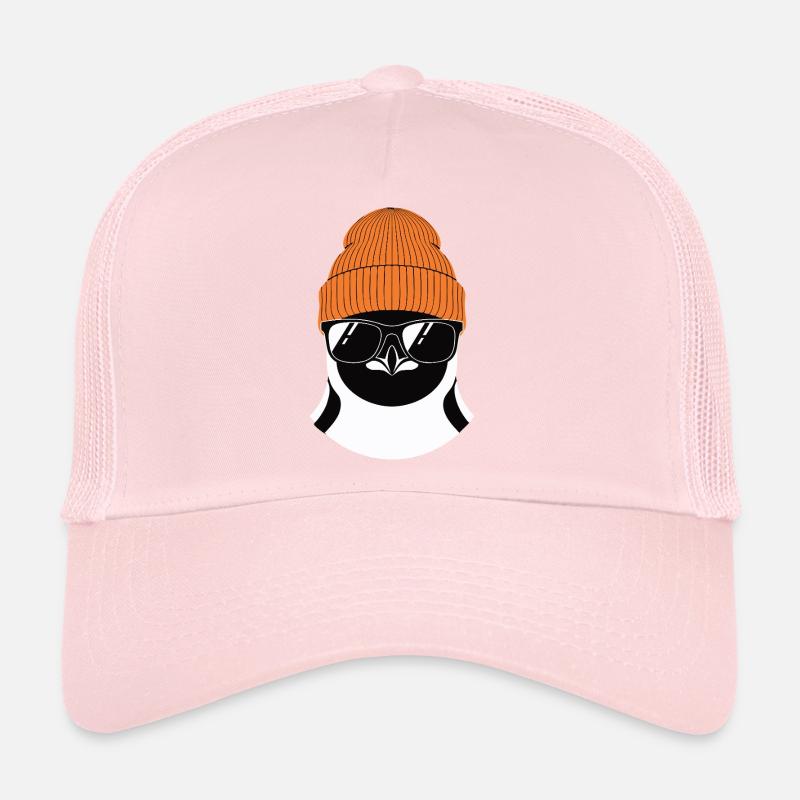 Manchot cool avec chapeau d’hiver Casquette trucker 