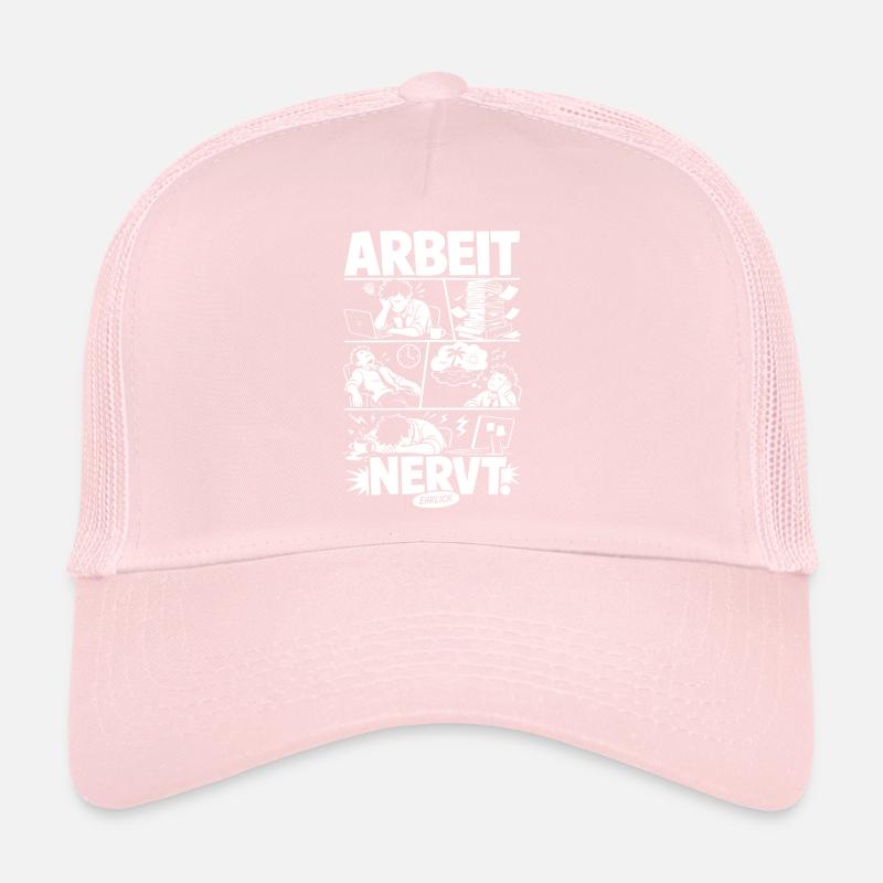 Arbeit Comic Stress und Urlaubsreif Trucker Cap