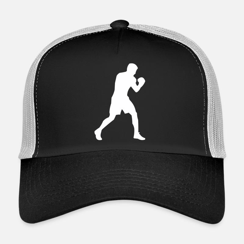 Silhouette de boxeur en mouvement Casquette trucker 