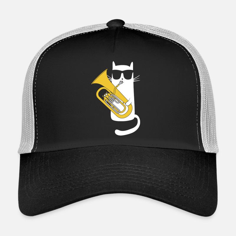 Cor baryton - Chat cool avec des lunettes de soleil Casquette trucker 