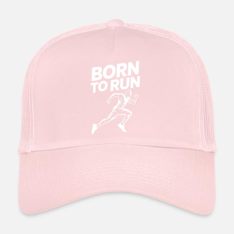 Born to Run: Athletic Silhouette Trucker Cap