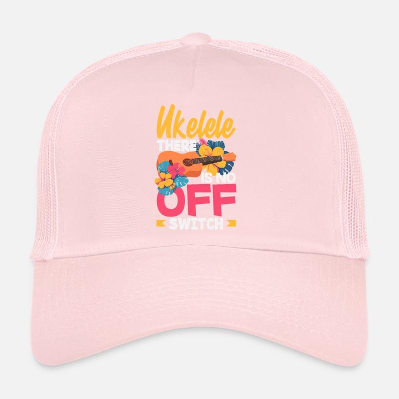 Ukulele There Is No Off Switch Hawaii Musician Trucker Cap