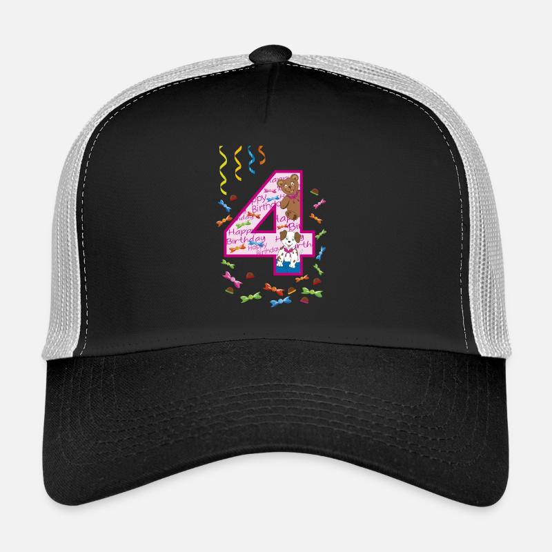 4 alles Gute zum Geburtstag rosa10 01 - Trucker Cap - Schwarz/Steingrau