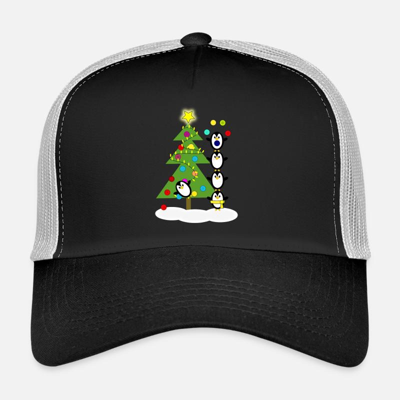 Christmas penguins - Trucker Cap - black/stone grey