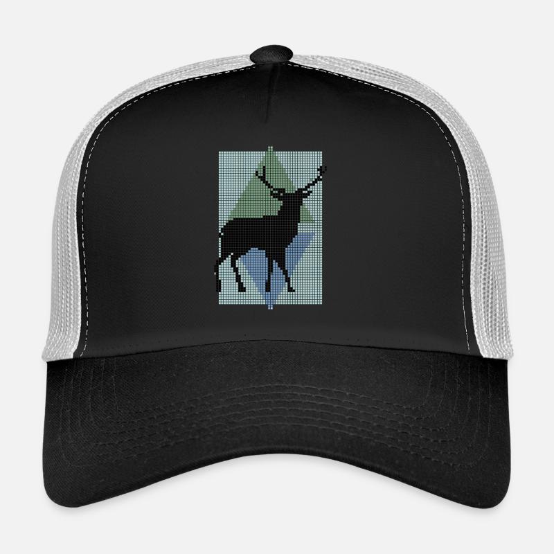 cerf - Casquette trucker  - noir/gris pierre