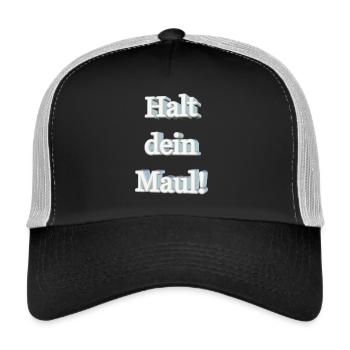 Halt dein Maul! - Trucker Cap - Schwarz/Steingrau - Vorne