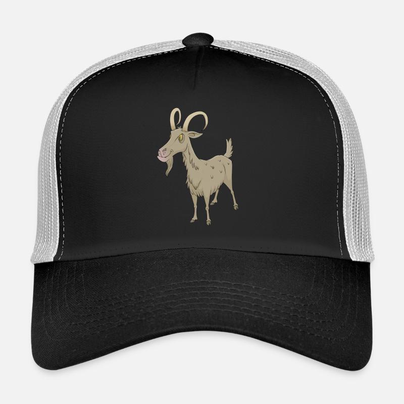 Goat goat - Trucker Cap - black/stone grey