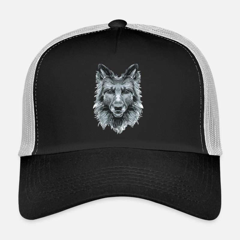 Hund - Trucker Cap - Schwarz/Steingrau
