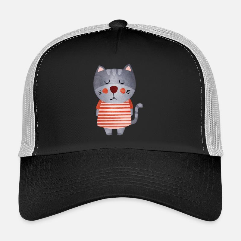 Sucre chat doux - Casquette trucker - noir/gris pierre