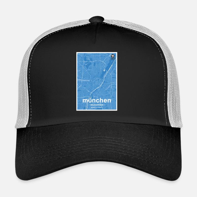 Munich Classic city map blue Trucker Cap