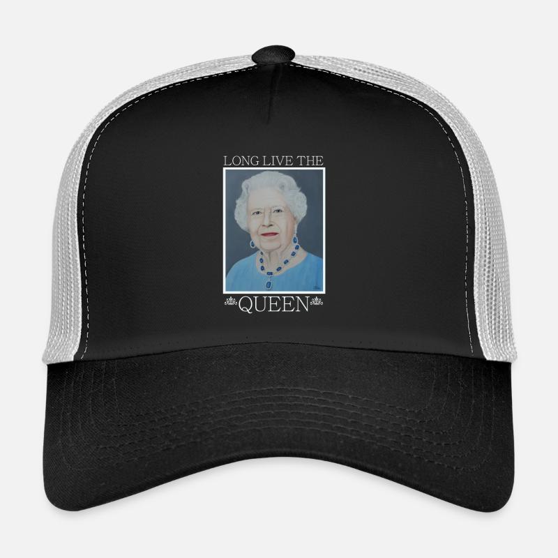 Königin von England Elisabeth - Geschenkidee - Trucker Cap - Schwarz/Steingrau