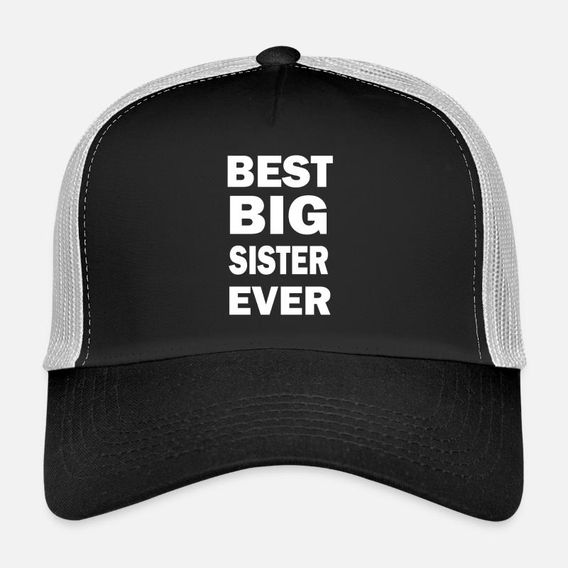 Beste große Schwester aller Zeiten - Trucker Cap - Schwarz/Steingrau