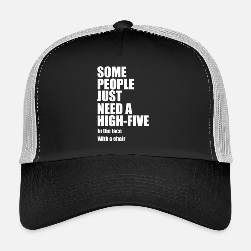 Some people just need a high-five gift idea - Trucker Cap - black/stone grey