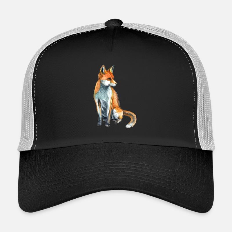 renard - Casquette trucker  - noir/gris pierre
