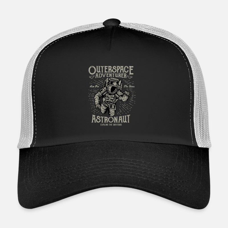 Astronaut, Aventures de l’espace, Aventure d’Outerspace - Casquette trucker  - noir/gris pierre