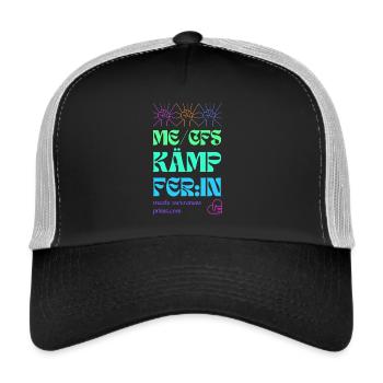 ME/CFS FIGHTER II 💪 - Casquette trucker  - noir/gris pierre - Devant