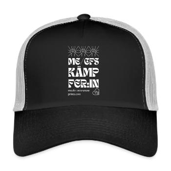 ME/CFS FIGHTER II 💪 - blanc - Casquette trucker  - noir/gris pierre - Devant