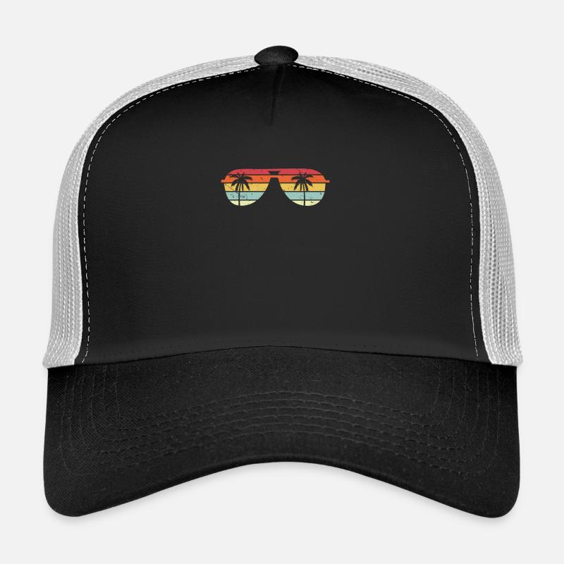 Sunglasses Tropical Vacation Graphic Trendy Trucker Cap