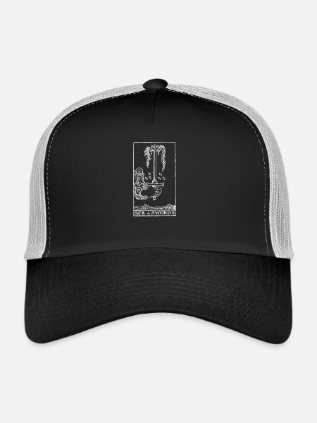 Tarot Card Ace of Swords - Swords Ass Gift - Trucker Cap - black/stone grey - Front