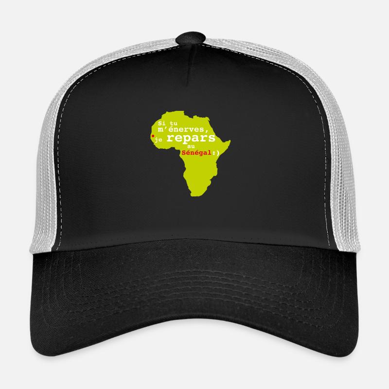 si tu m'énerves.png - Casquette trucker  - noir/gris pierre