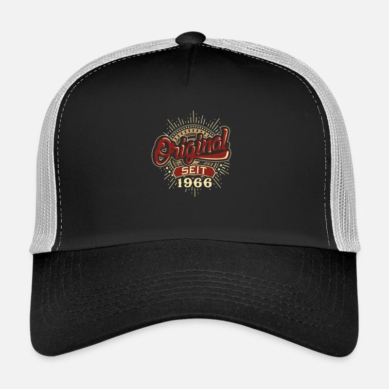 Geburtstag Original seit 1966 - Trucker Cap - Schwarz/Steingrau