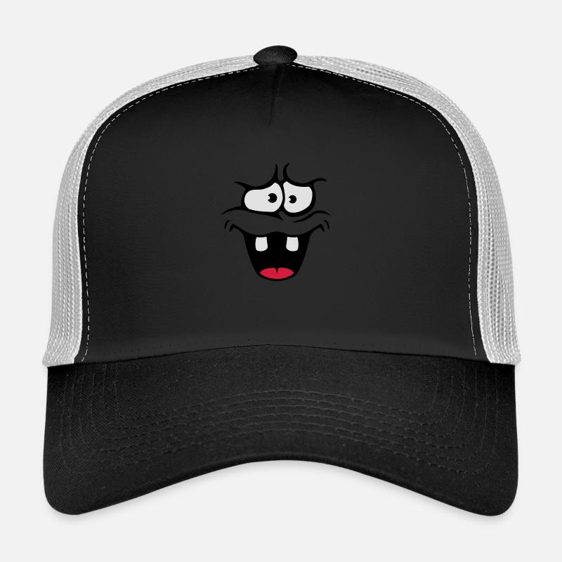 Insecure Anxious Comic Cartoon Face Trucker Cap