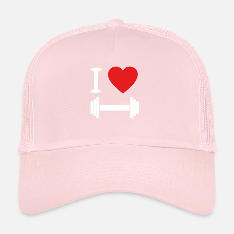 J’adore l’haltère BLANC Casquette trucker 