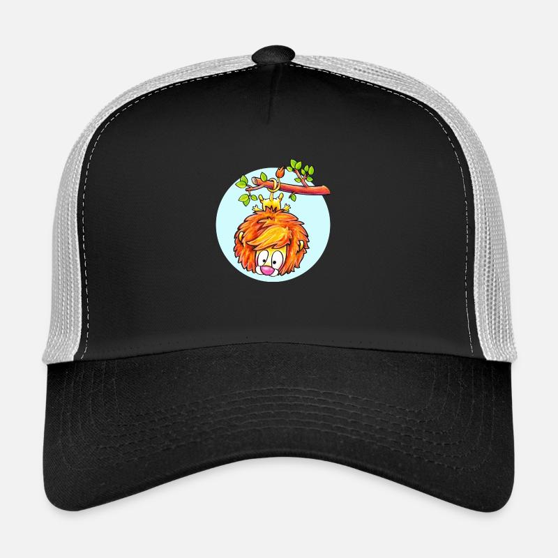 hanging lion with sky - Trucker Cap - Schwarz/Steingrau