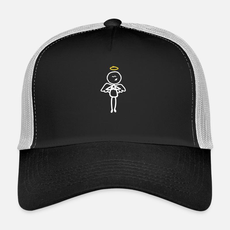 Engel Schutzengel Engelchen Gott Religion Teufel - Trucker Cap - Schwarz/Steingrau
