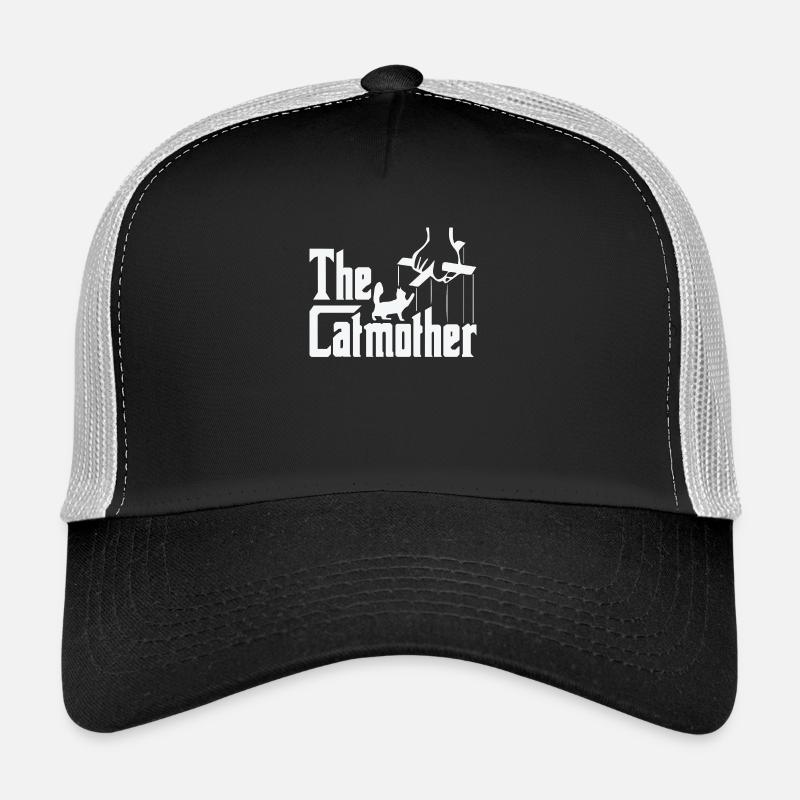 Lustige Katze - Trucker Cap - Schwarz/Steingrau