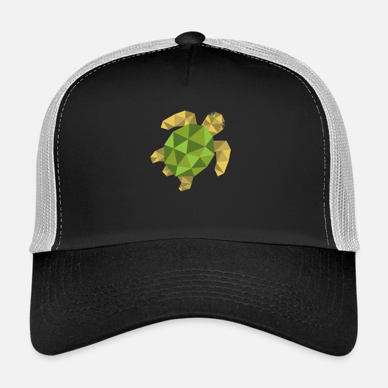 Turtle Geometric Gift Triangle Hipster - Trucker Cap - black/stone grey