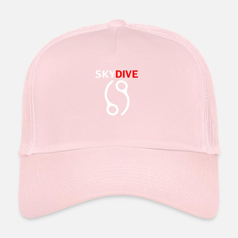 Skydive Pin 69 White Trucker Cap