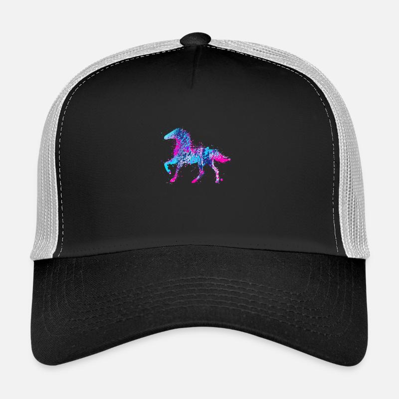 Couleur de l'eau de cheval rose bleu Casquette trucker 