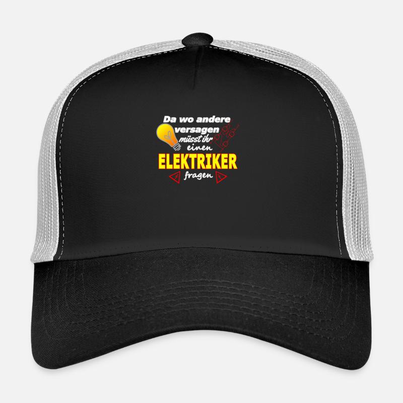ELEKTRIKER - Trucker Cap - Schwarz/Steingrau