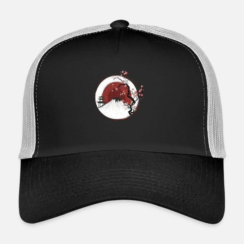 Fujiyama in the sunset White Edition Trucker Cap