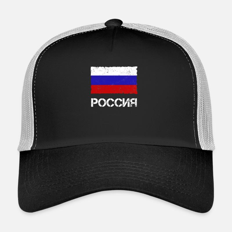 Russland - Trucker Cap - Schwarz/Steingrau