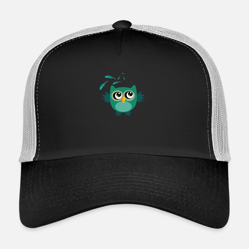 Chouette mignonne - Casquette trucker - noir/gris pierre