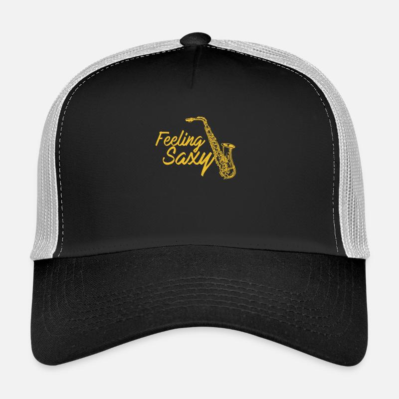 Saxophon - Trucker Cap - Schwarz/Steingrau