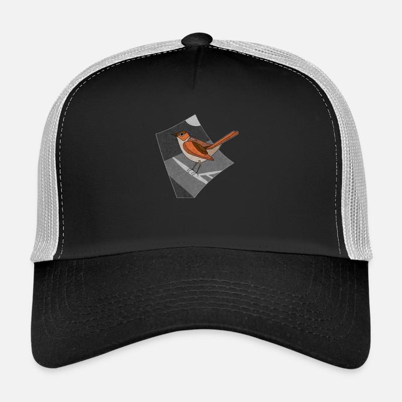 Oiseau rossignol - Casquette trucker  - noir/gris pierre